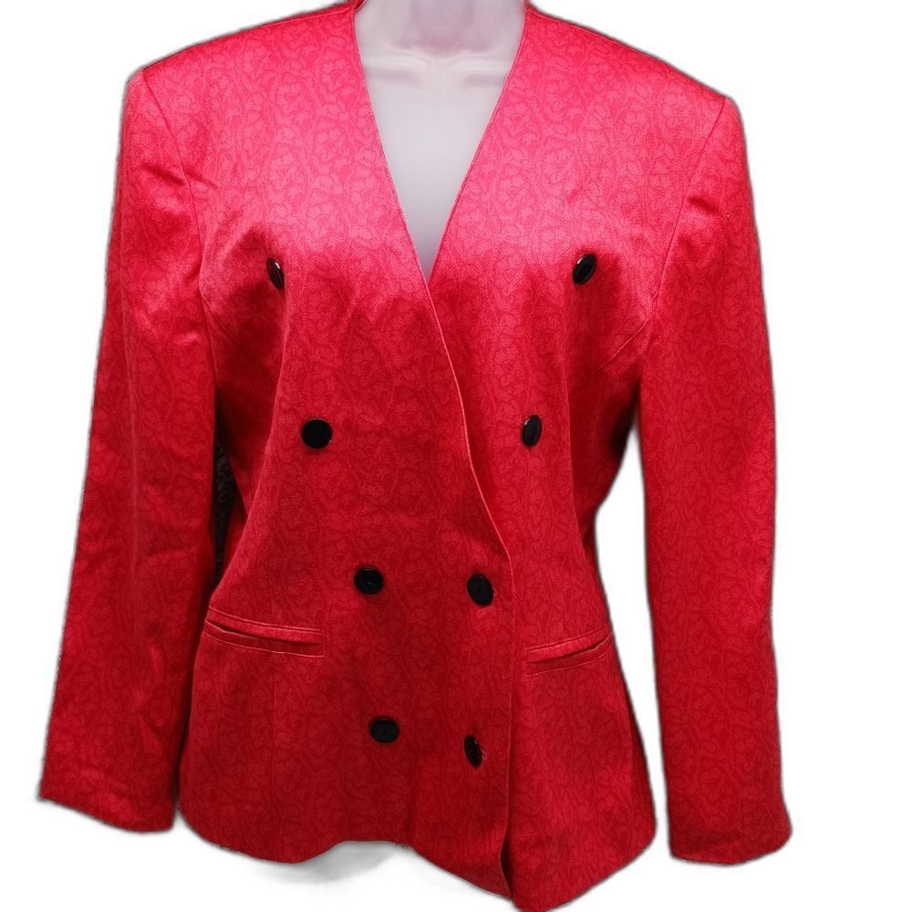 Escada by Margaretha Ley Vintage W. Germany Womans 40 Red Blazer. Vintage.......